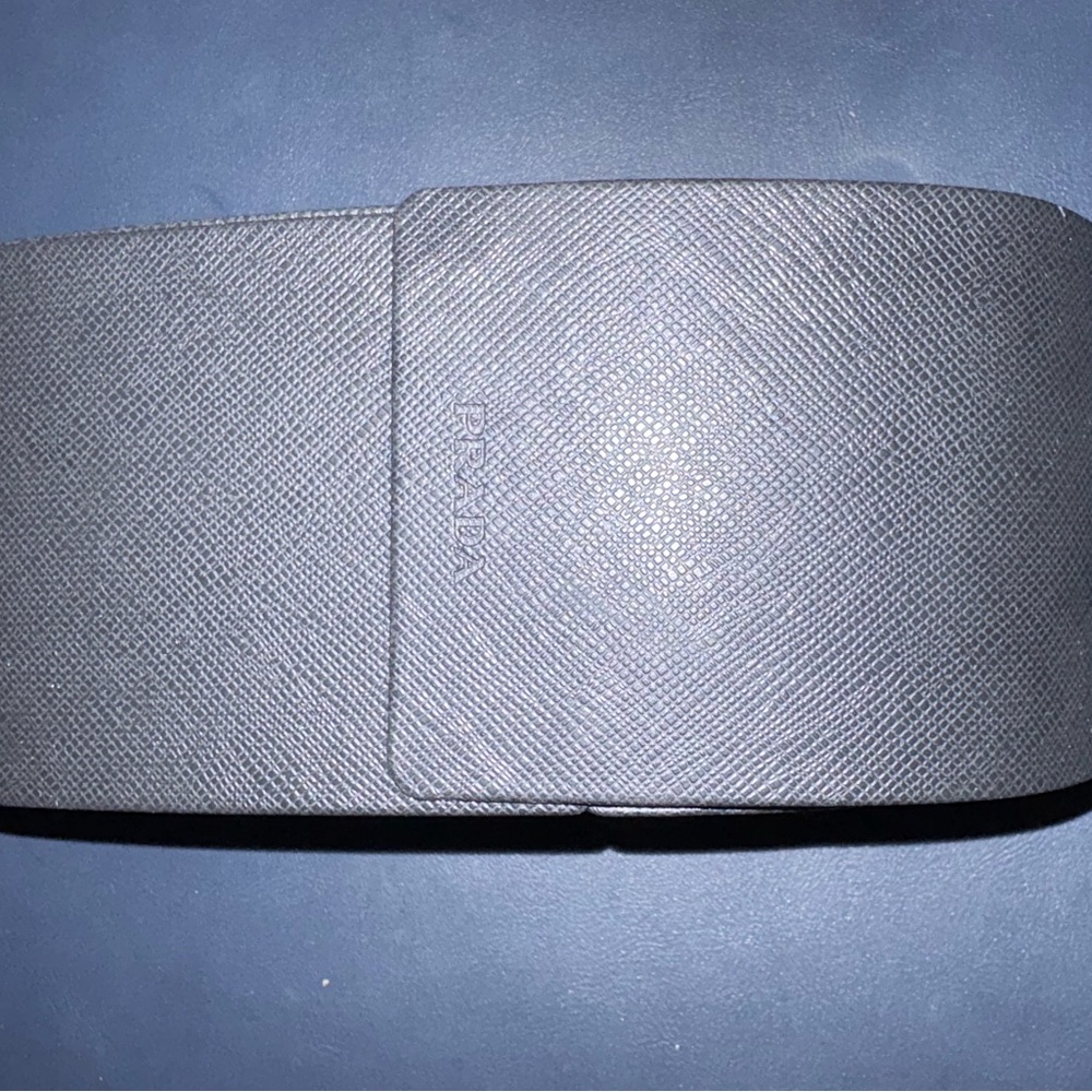Prada Black Textured eye glasses case